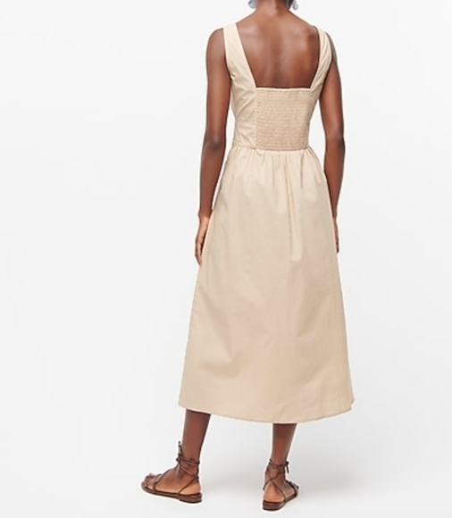 J Crew Button front Cotton Popplin Dress - Picture 4 of 14